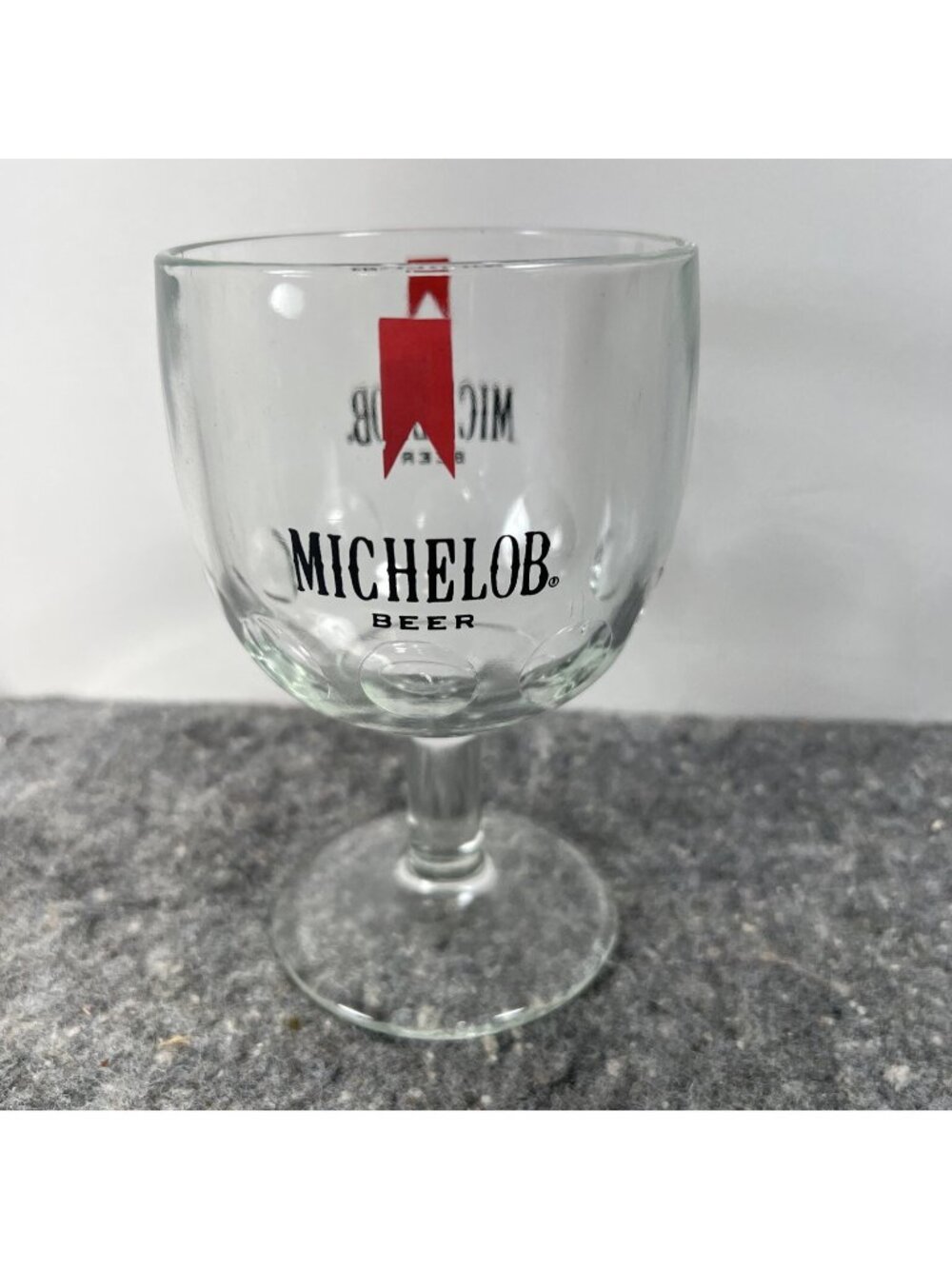 Vintage MICHELOB Classic Vintage 1970s Heavy Glass Beer Goblet